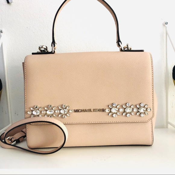 Michael Kors Pink/Blush Embellished Women's Bag - Picture 1 of 7